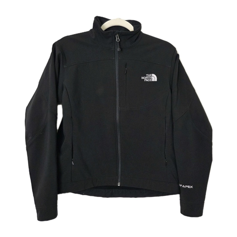 North Face Apex Bionic Black Soft Shell Full Zip Jacket Womens Small Athleisure
